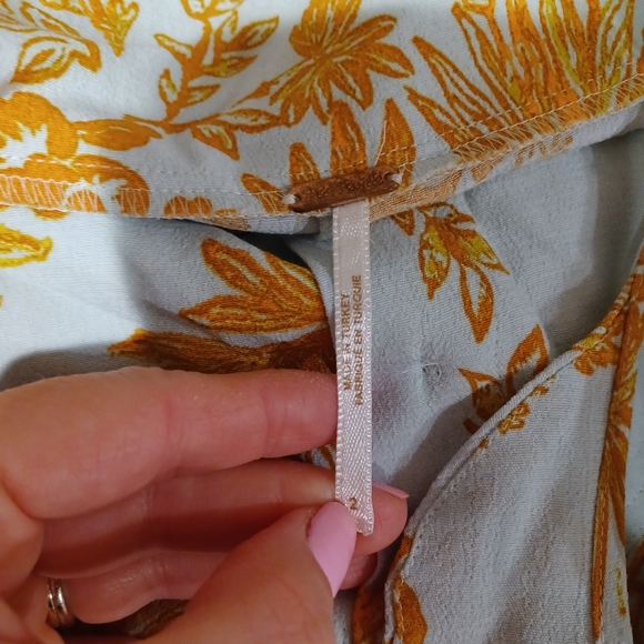 Free People Be The One Floral Wide Leg Sleeveless Jumpsuit Size 2 - Picture 7 of 9